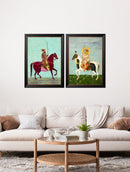 Quality Glass Fronted Framed Print, Mughals - Horsemen Framed Wall Art PictureVintage Frog T/AFramed Print