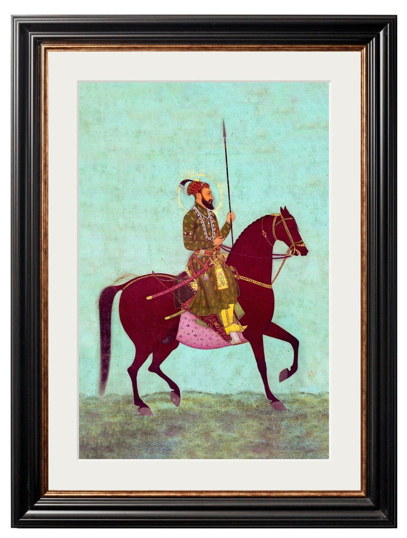 Quality Glass Fronted Framed Print, Mughals - Horsemen Framed Wall Art PictureVintage Frog T/AFramed Print