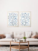 Quality Glass Fronted Framed Print, Tree of Life Blue & White Set of 2 Framed Wall Art PictureVintage Frog T/AFramed Print