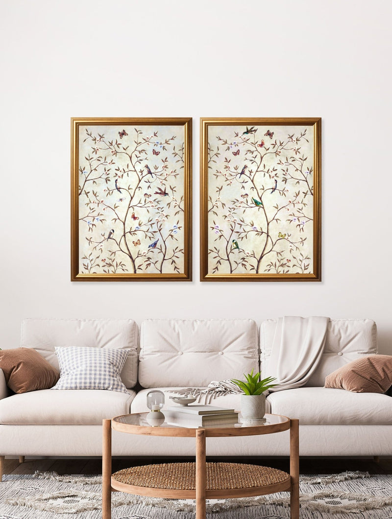 Quality Glass Fronted Framed Print, Tree of Life Natural Set of 2 Framed Wall Art PictureVintage Frog T/AFramed Print