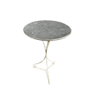 Round Zinc Topped Table With Metal Pedestal BaseVintage Frog