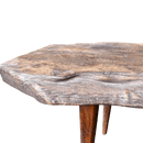 Rustic Handmade Wany Edge Wood Bench - Unique Artisan CraftsmanshipVintage Frog