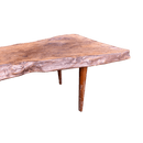 Rustic Handmade Wany Edge Wood Bench - Unique Artisan CraftsmanshipVintage Frog