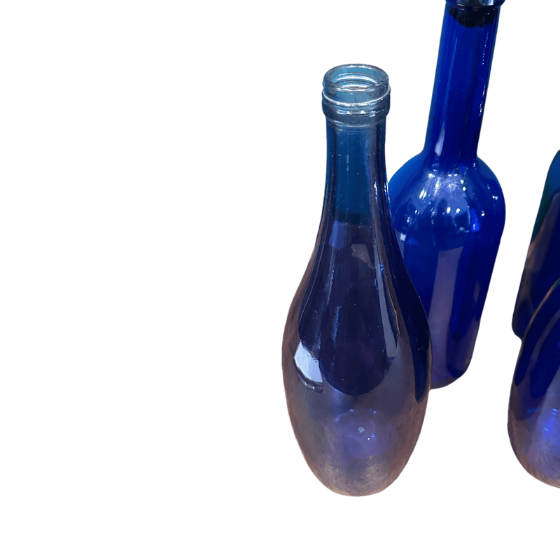 Selection of 6 Blue Coloured BottlesVintage Frog