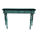 Vintage Green Painted Two Drawer Hall Console TableVintage Frog