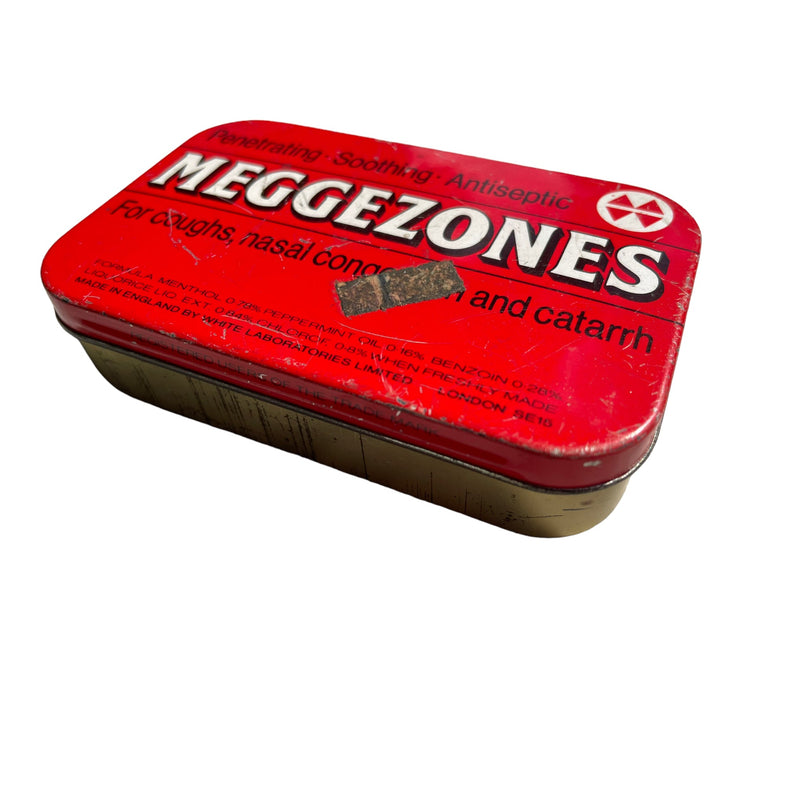 1970's Vintage Meggezones Tin For Cough LozengesVintage FrogTins