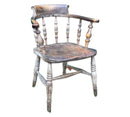 19th Century Elm Smokers Bow ArmchairVintage FrogFurniture