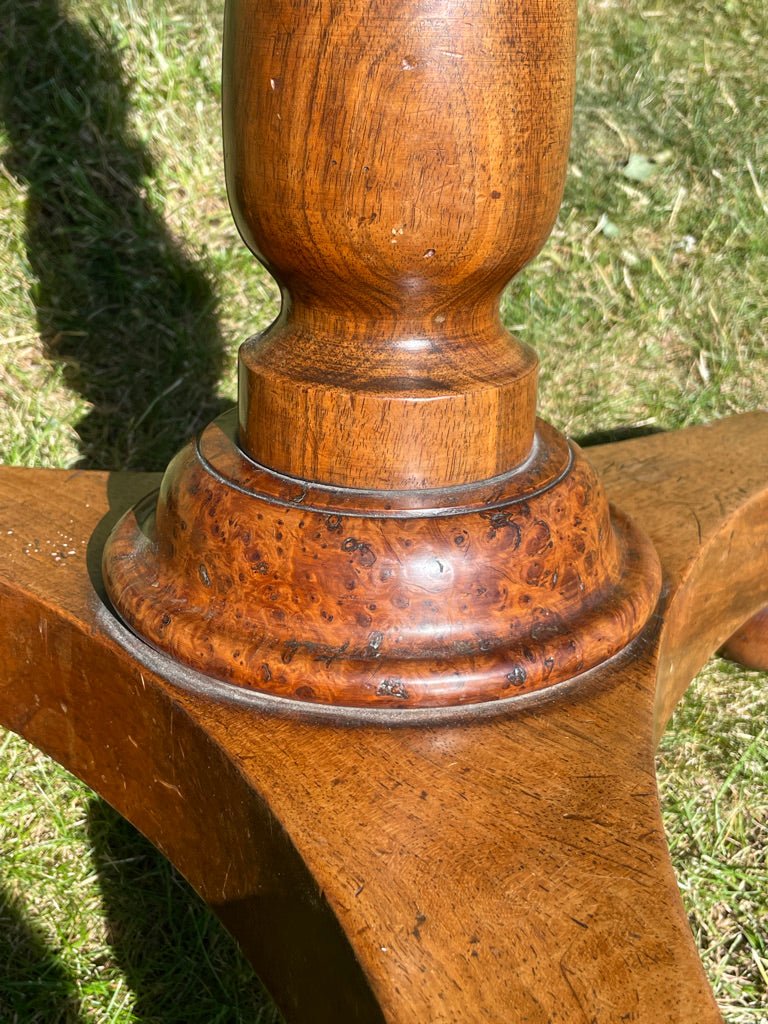 Antique 19th Century Single Pedestal Side Wine / Lamp TableVintage FrogFurniture
