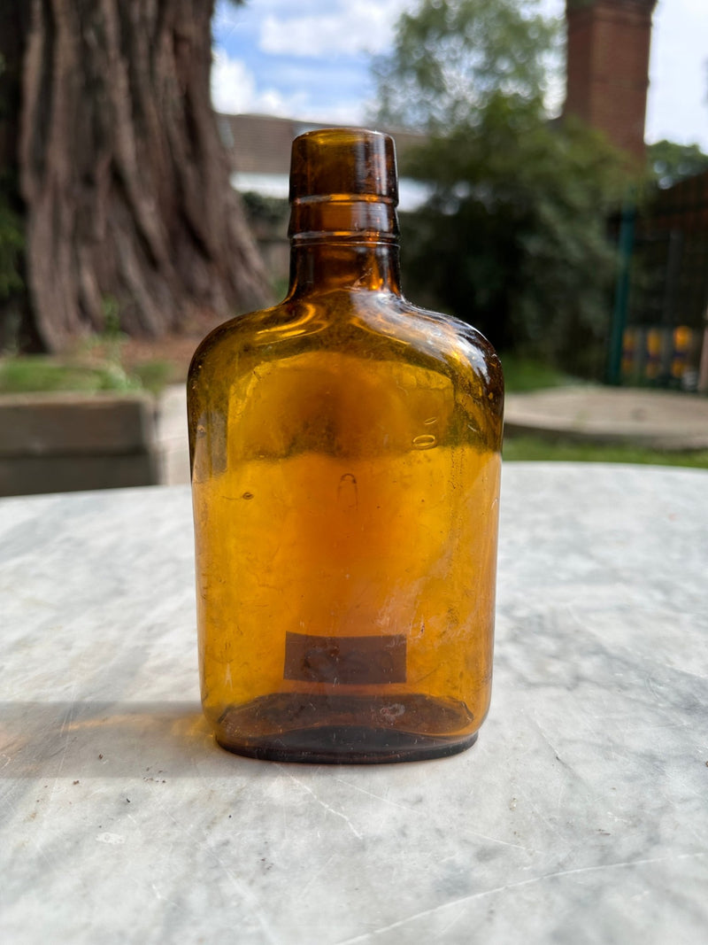 Antique Brown Glass Bottle - Vintage Glass BottleVintage FrogBottle