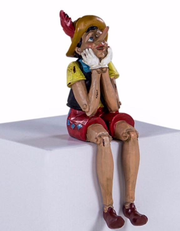 Antique Effect Sitting Pinocchio FigureVintage Frog