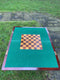 Antique Folding Games Side Consul Table with Chess Board and Green FeltVintage Frog