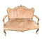 Antique French Gilt Wooden Framed Upholstered Saloon SofaVintage FrogFurniture