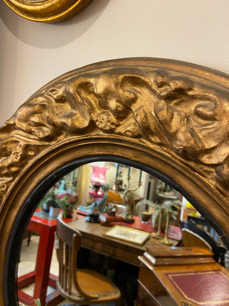 Antique Gilt Framed Oval Wall MirrorVintage Frog