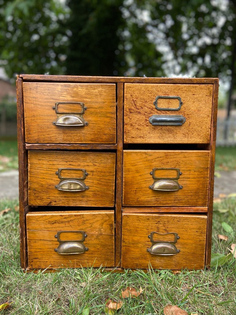 Antique Haberdashery Style Multi Drawer Work Shop Chest of Wooden Drawers (Needs TLC)Vintage FrogFurniture