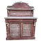 Antique Victorian Chiffonier Sideboard, Painted in A Heavily distressed and Patinated Terracotta Red ColourVintage Frog