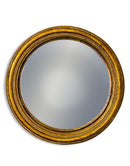 Antiqued Gold Thin Framed Medium Convex MirrorVintage FrogMirror