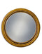 Antiqued Gold Thin Round Framed Convex MirrorVintage FrogMirror