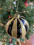 Black and Gold Christmas hanging BaubleVintage Frog