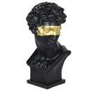Black Painted Head Bust With Gold Painted Mask FigureVintage Frog C/HDecor