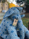 Blue and White Large Elephant Soft Ornamental Cushion DecorVintage FrogFurniture