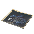 Blue Parrot Glass Trinket Tray Jewellery DishVintage FrogDecor