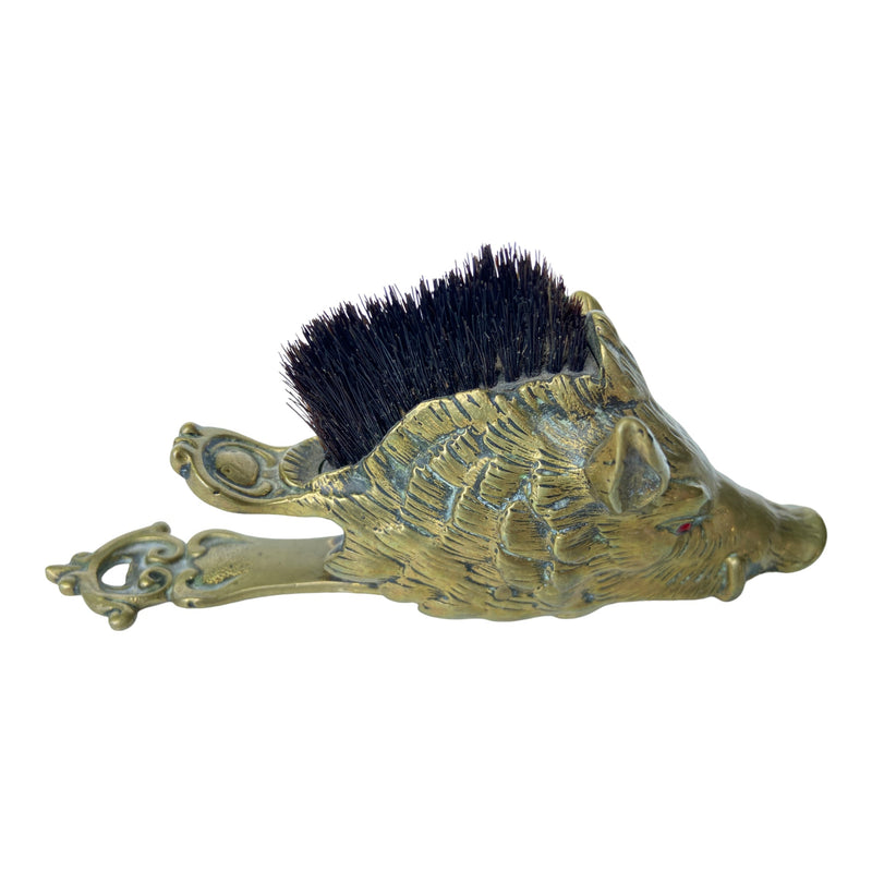 Boar’s Head-form Figure Victorian Letter Clip with Pen Nib BrushVintage Frog