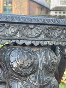 Carved Ebonised Indian Hardwood Elephant Head Side / Center Coffee Table Circa 1900Vintage FrogFurniture