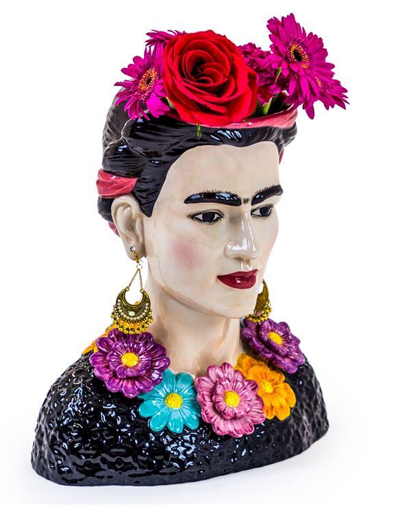 Ceramic Frida Kahlo Figure Bust VaseVintage FrogBrand New