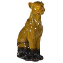 Ceramic Sitting Leopard Figure, Mustard ColourVintage FrogDecor