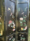Chinese Black Lacquered Six Fold Room Dividing Tall Screen With Soapstone and Hand Painted DetailsVintage FrogFurniture