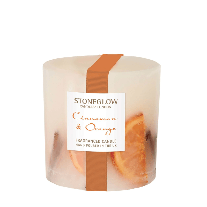 Cinnamon & Orange, Stoneglow Pillar Candle - Seasonal CollectionVintage FrogCandle