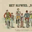 Dutch Bicycle Collage Cycling Illustration Print On Canvas, Wall Hanging Decor PictureVintage FrogPictures & Prints