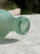 E. P. Shaw, Wakefield Antique Opaque Aqua Glass Bottle - Vintage Glass BottleVintage FrogBottle