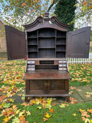 Early 19th Century Belgian Oak Antique Bureau Bookcase SecretaireVintage FrogFurniture