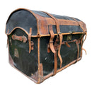 Early 20th Century Canvas and Leather Carriage Dome TrunkVintage FrogFurniture