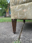 Early 20th Century Upholstered Tub Chair on Caster WheelsVintage Frog