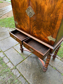 Early 20th Century, William and Mary Style Walnut Cabinet on Stand, Modified to be a Drinks, Cocktail CabinetVintage FrogFurniture