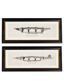 Framed Architectural Elevations of Bridges Prints - Referenced From A 1700s Architectural Elevation EngravingVintage FrogPictures & Prints