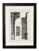 Framed Architectural Studies of Arches Prints - Referenced From A Detailed Late 1700s PrintVintage FrogPictures & Prints