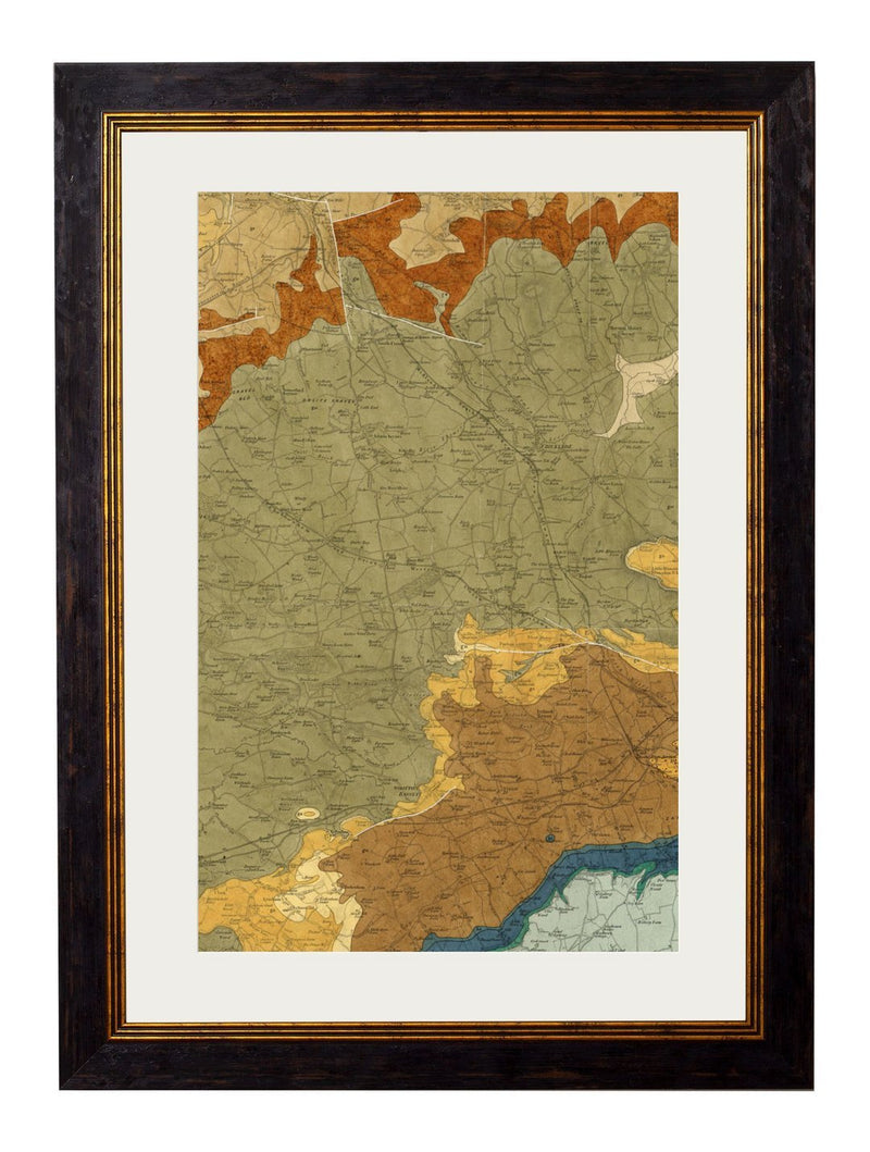 Framed British Geology Maps - Referenced From Sections of an Antique Geology AtlasVintage FrogPictures & Prints