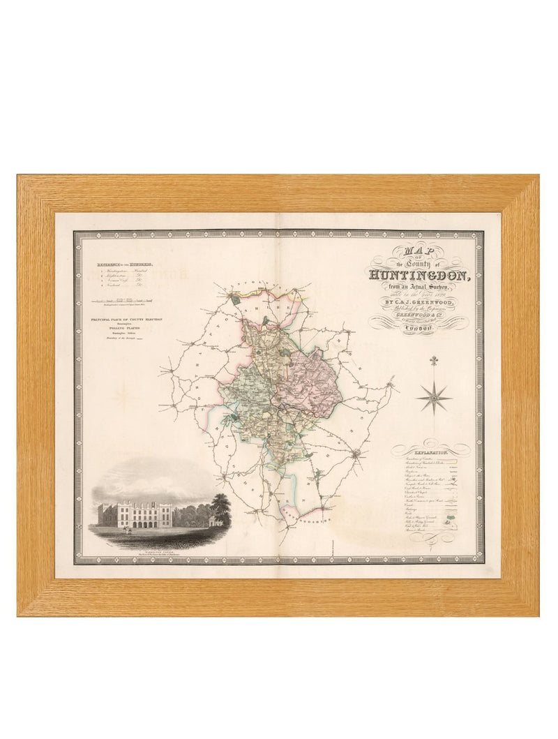 Framed County Maps of England Prints - Referenced From an Original 1800s MapVintage Frog T/APictures & Prints