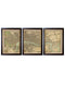 Framed London Triptych Map Print - Referenced From An Original 1800s MapVintage FrogPictures & Prints