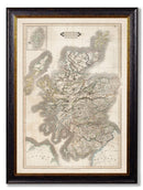 Framed Map of Scotland Print - Referenced From an Original 1800s MapVintage FrogPictures & Prints