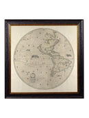 Framed Map of the World in Two Hemispheres Prints - Referenced From an Original 1600s MapVintage FrogPictures & Prints