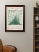 Framed Panoramic Plan Of The Principle Rivers And Lakes Print - Referenced From An Original Hand Coloured Print From The 1800sVintage FrogPictures & Prints