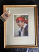 Framed Watercolour Portrait Picture By Margaret TheyreVintage FrogDecor