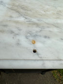 French Black Painted Wash Stand Cabinet With Marble TopVintage FrogFurniture