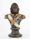 Gentry Bust Figure of A Gorilla In Blue Uniform OrnamentVintage Frog M/RDecor