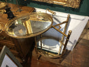 Gold Coloured Mirrored Drinks Stand With Removable Serving TrayVintage FrogDrinks Trolley