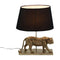 Gold Coloured Tiger Base Table Lamp With Black ShadeVintage Frog W/VLighting